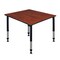 Kee Square Square Classroom Tables, 48 W, 48 L, 23-34 H, Wood, Metal TB4848CHAPBK - alternate 1